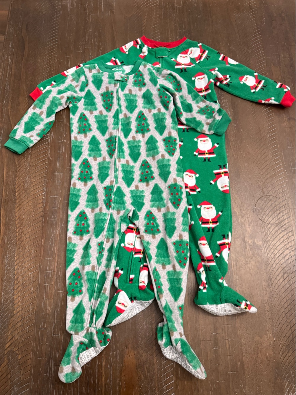 Carter’s & Child of Mine Holiday Fleece Footie Pajamas – 3T